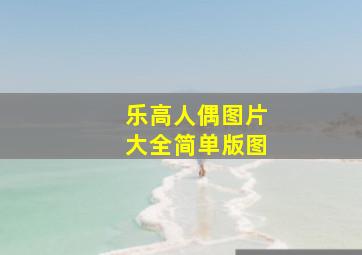 乐高人偶图片大全简单版图