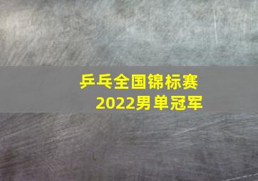 乒乓全国锦标赛2022男单冠军