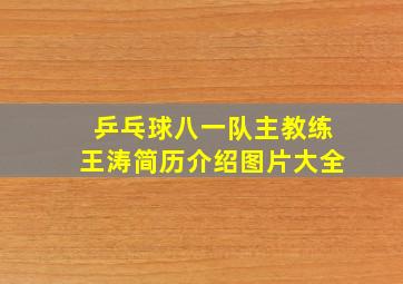 乒乓球八一队主教练王涛简历介绍图片大全