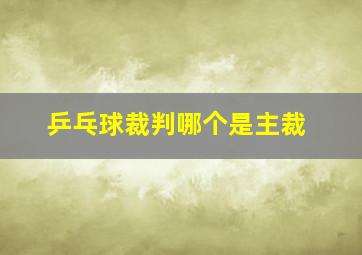 乒乓球裁判哪个是主裁