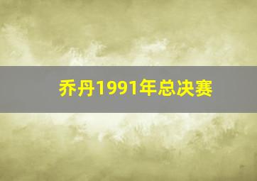 乔丹1991年总决赛