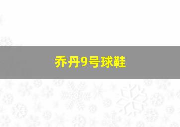 乔丹9号球鞋