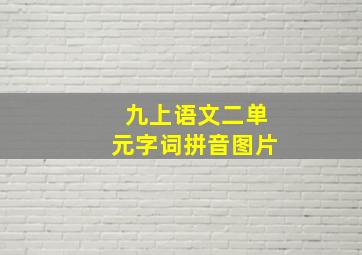 九上语文二单元字词拼音图片