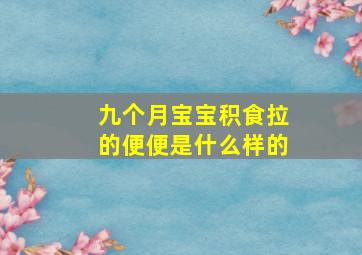 九个月宝宝积食拉的便便是什么样的