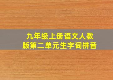 九年级上册语文人教版第二单元生字词拼音