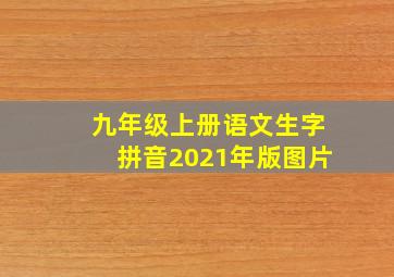 九年级上册语文生字拼音2021年版图片