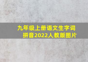 九年级上册语文生字词拼音2022人教版图片