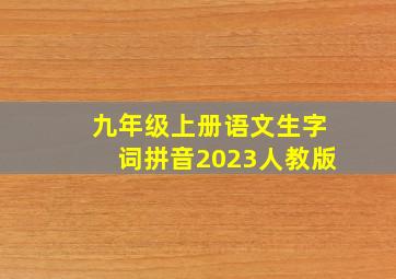 九年级上册语文生字词拼音2023人教版