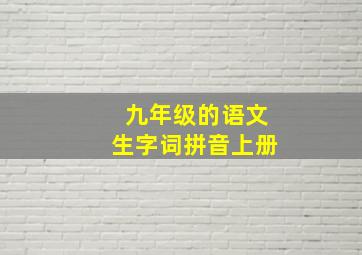 九年级的语文生字词拼音上册