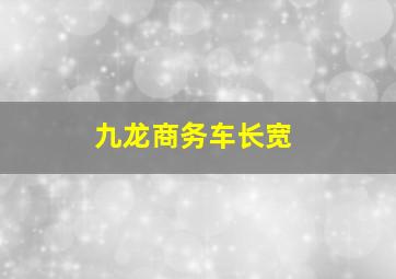 九龙商务车长宽