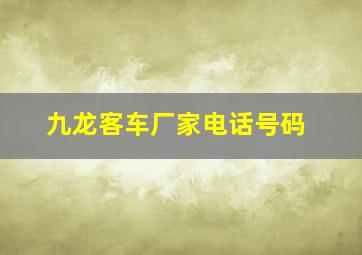 九龙客车厂家电话号码