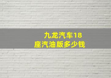 九龙汽车18座汽油版多少钱