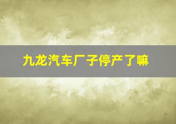 九龙汽车厂子停产了嘛