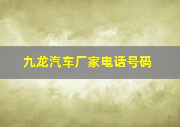 九龙汽车厂家电话号码