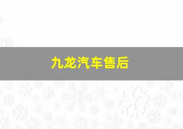 九龙汽车售后