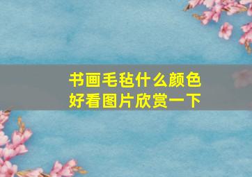 书画毛毡什么颜色好看图片欣赏一下