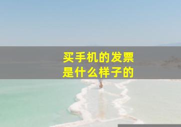 买手机的发票是什么样子的