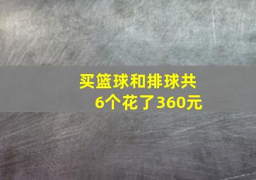 买篮球和排球共6个花了360元