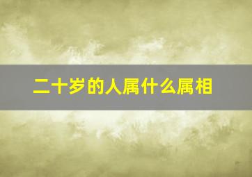 二十岁的人属什么属相