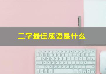 二字最佳成语是什么