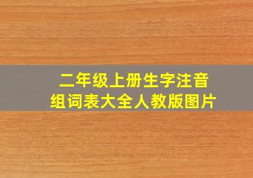 二年级上册生字注音组词表大全人教版图片