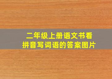 二年级上册语文书看拼音写词语的答案图片