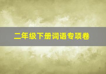 二年级下册词语专项卷