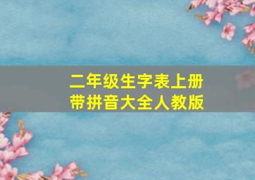 二年级生字表上册带拼音大全人教版