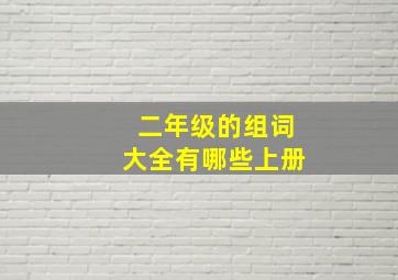 二年级的组词大全有哪些上册