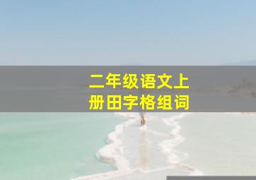 二年级语文上册田字格组词