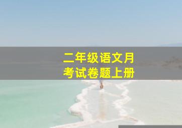 二年级语文月考试卷题上册