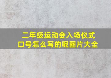 二年级运动会入场仪式口号怎么写的呢图片大全