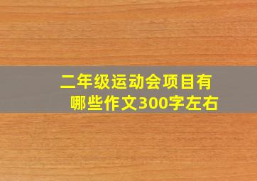 二年级运动会项目有哪些作文300字左右