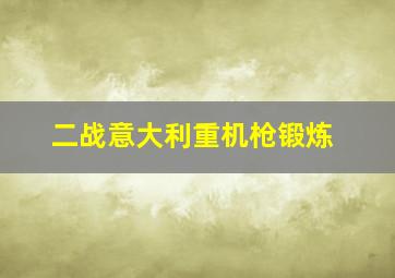 二战意大利重机枪锻炼