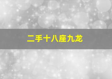 二手十八座九龙