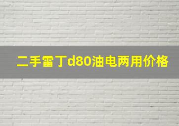 二手雷丁d80油电两用价格