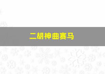 二胡神曲赛马