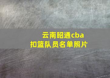 云南昭通cba扣篮队员名单照片