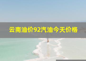 云南油价92汽油今天价格