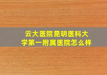 云大医院昆明医科大学第一附属医院怎么样