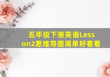 五年级下册英语Lesson2思维导图简单好看看