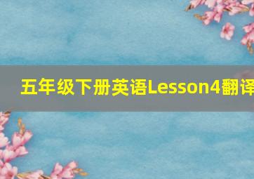 五年级下册英语Lesson4翻译