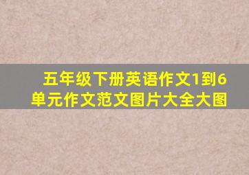 五年级下册英语作文1到6单元作文范文图片大全大图