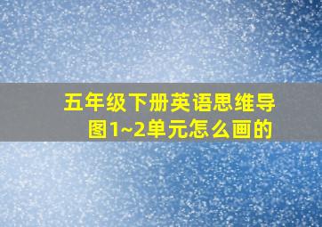 五年级下册英语思维导图1~2单元怎么画的