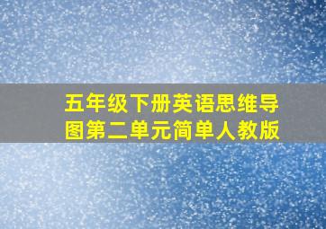 五年级下册英语思维导图第二单元简单人教版