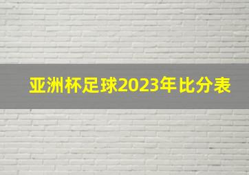 亚洲杯足球2023年比分表