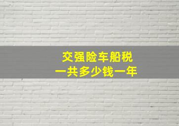 交强险车船税一共多少钱一年