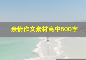 亲情作文素材高中800字