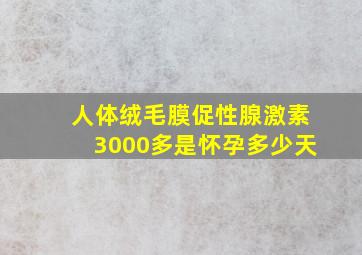 人体绒毛膜促性腺激素3000多是怀孕多少天