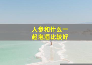 人参和什么一起泡酒比较好